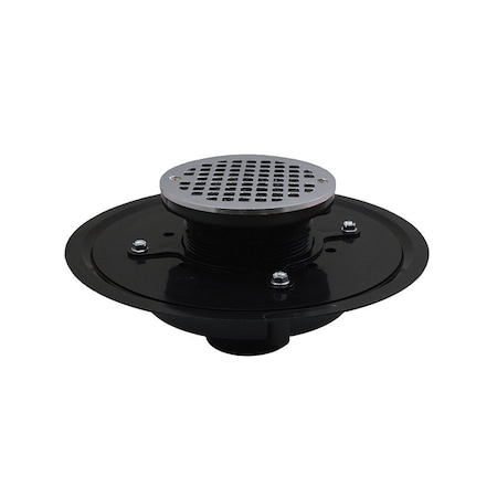 Jones Stephens 2in. Heavy Duty ABS Drain Base with 3-1/2in. Plastic Spud and 5in. Chrome Plated Strainer D53454